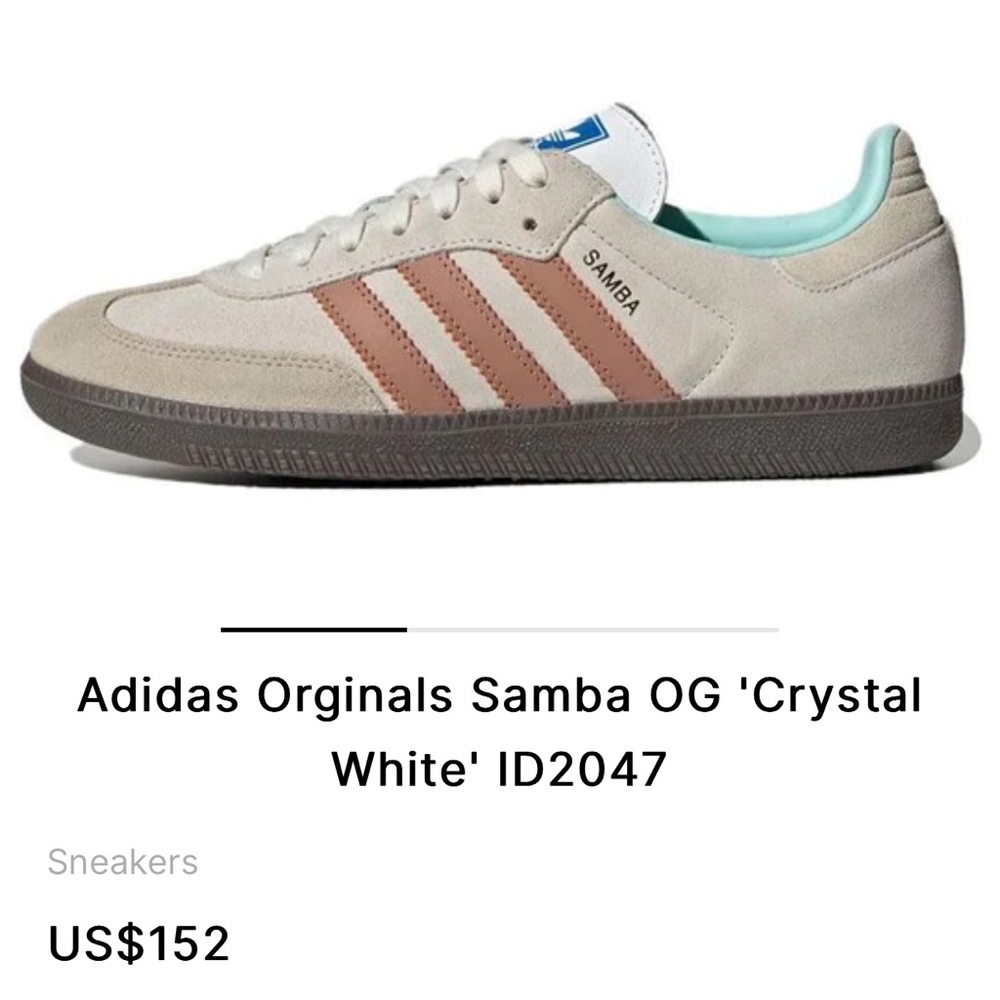 Adidas Samba OG Crystal White Sneakers